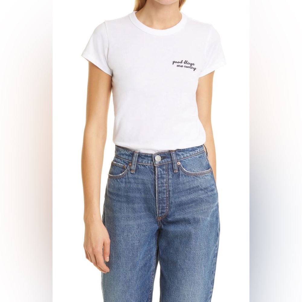 rag & bone White Short-Sleeve Tee. Size XS